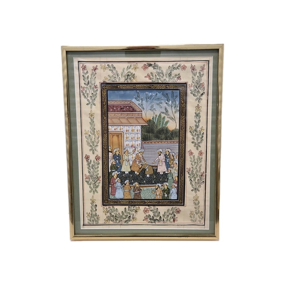 19th Century Antique Indian Mughal Gouache Painting